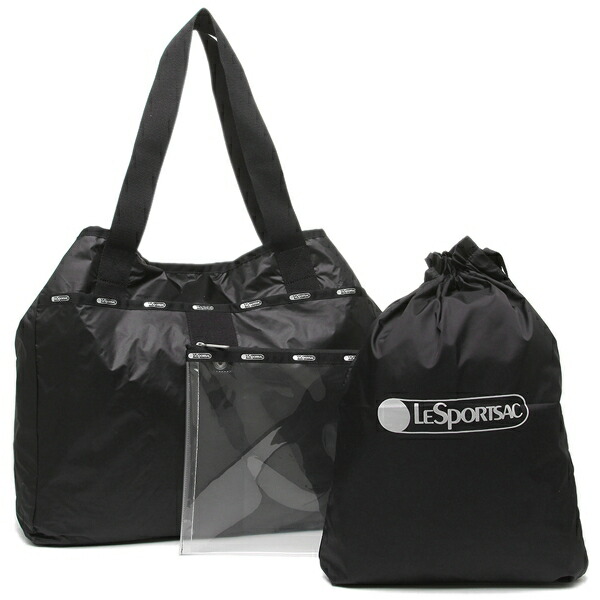 Reply Port Case Tote Bag Lady S Lesportsac 2430 G333 True Black Gym