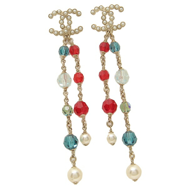 CCマーク マルチストーン ピアス