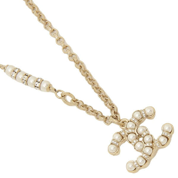 CCマーク パールモチーフ ネックレス