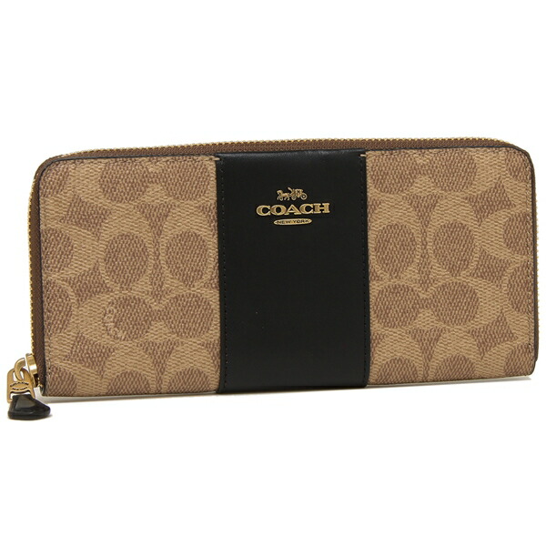 COACH アコーディオン ジップ シグネチャー レザー 長財布 COACH コーチ 財布 長財布 F76873 ラグジュアリー シグネチャー