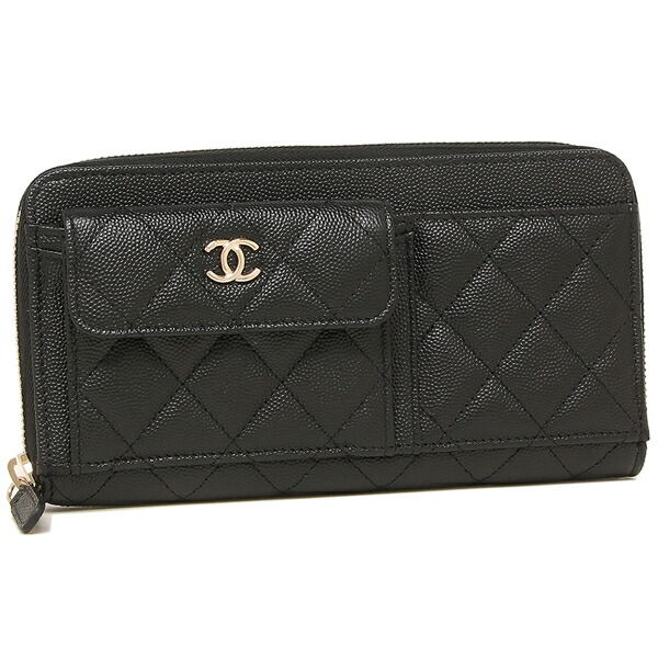 マトラッセ キャビアスキン ポケット付 長財布