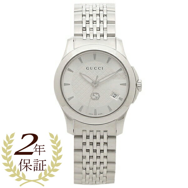 最大50％オフ！ GUCCI 腕時計 G-TIMELESS ホワイトレザー 27mm