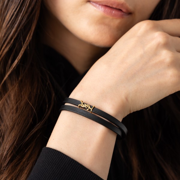 Yves Saint Laurent レザーバングル カサンドラ ブレスレット 楽天市場】サンローランパリ ブレスレット バングル カサンドラ