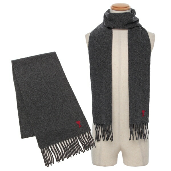 【美品】アミパリス　マフラー　ウール　ハート　フリンジ AMI Alexandre Mattiussi ami paris アミパリス マフラー USF673