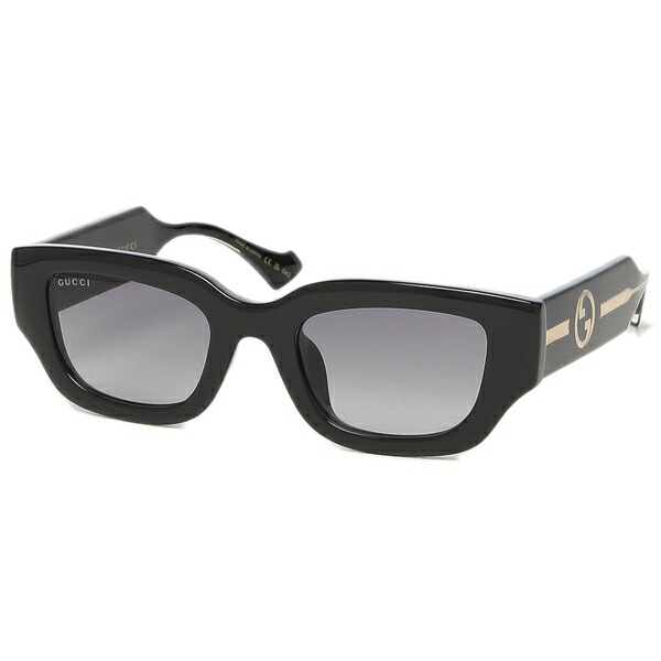 Gucci ブラック サングラス スクエア サングラス（アジアン フィット） ・ブラック | GUCCI公式
