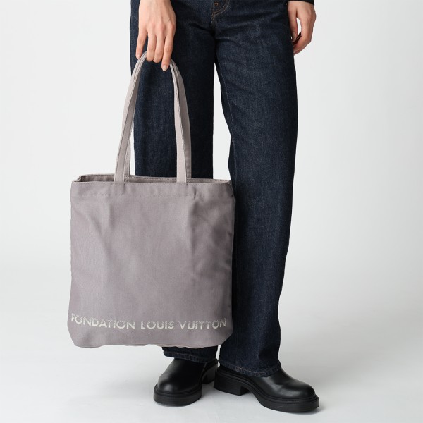 楽天市場】フォンダシオン ルイヴィトン トートバッグ グレー ルイ