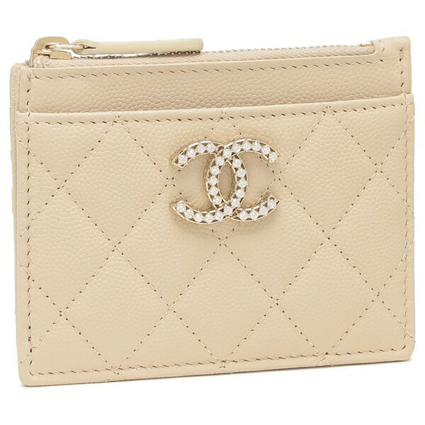 関税無_激レア_ベージュCHANEL_財布_フラグメント_カード_コイン CHANEL - シャネル CHANEL 財布 レディース ブランド コイン