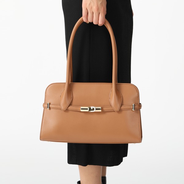 楽天市場】フルラ ショルダーバッグ ゴッチャ ブラウン レディース