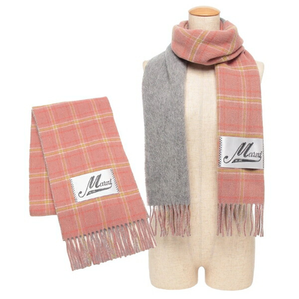 楽天市場】マルニ マフラー チェック柄 ロゴ レディース MARNI