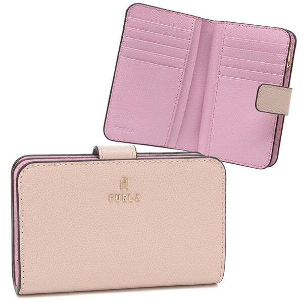 楽天市場】フルラ 二つ折り財布 カメリア ピンク レディース FURLA