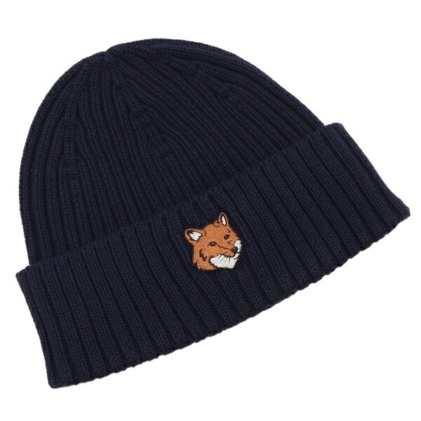 楽天市場】MAISON KITSUNE メゾンキツネ ニット帽 FOX HEAD PATCH