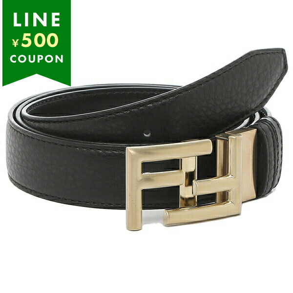 フェンディ　ベルト　FFロゴ金具　ペカン　バックル　ゴールド　レザー FENDI - フェンディ FF BELT ベルト レザー ズッカ ロゴ