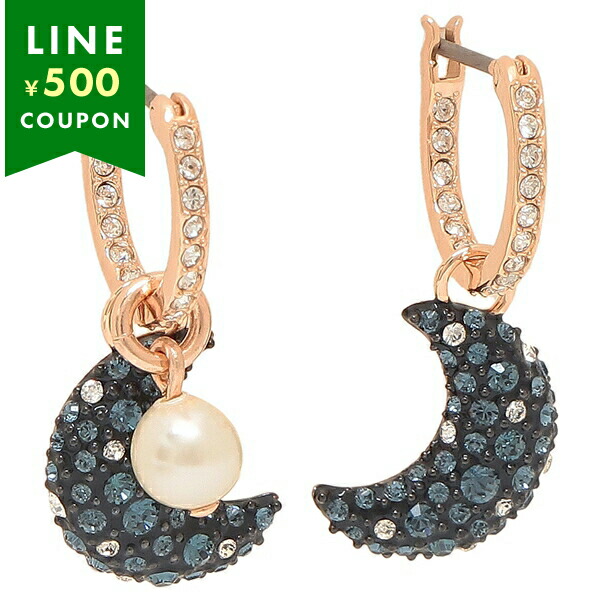セール★SWAROVSKI★Symbolic Moon 月と星 フープピアス SWAROVSKI スワロフスキー シンボリック 月 ムーン 星 スター