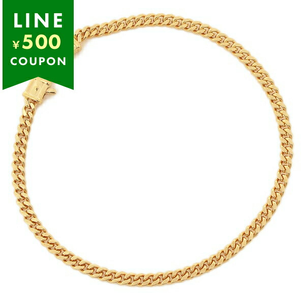 TOM WOOD トムウッドケーブル ブレスレット ゴールド　7インチ TOMWOOD - Curb Bracelet M Gold 7Inch / カーブ ブレスレット