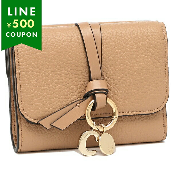 楽天市場】クロエ 三つ折り財布 アルファベット ミニ財布 グレー