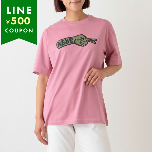 【Chloe】 ロゴモチーフTシャツ ピンク 【クロエ】 ピンク系 M Chloe(クロエ) Tシャツ・カットソー(レディース