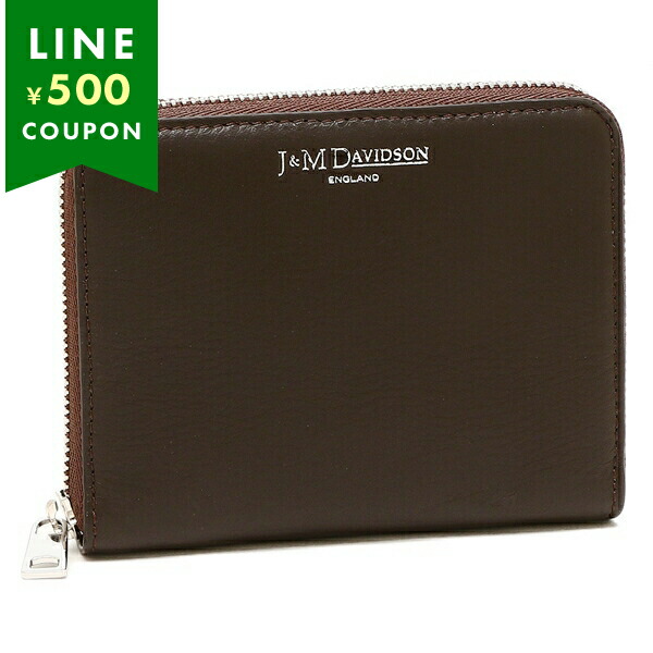 J&M DAVIDSON 長財布 シボ革 ブラック 二つ折り財布 スタッズ J&M Davidson（ジェイアンドエムデヴィッドソン）の「J&M