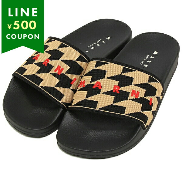 MARNI■マルニ ロゴ 千鳥柄 サンダル 2色 MARNI（マルニ）の「＜MARNI（マルニ）＞ツートンカラー