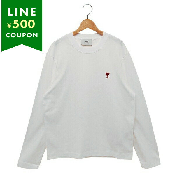 amiparis ホワイト Tシャツ ウィメンズ Ami De Coeur ロングスリーブ Tシャツ ホワイト | AMI PARIS