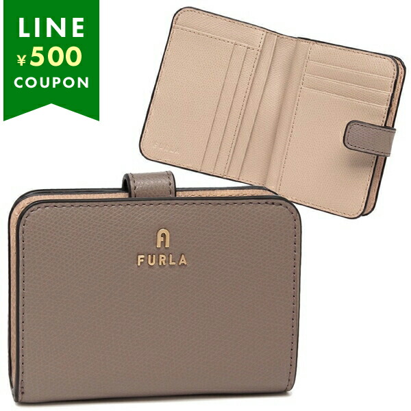 超美品 FURLA フルラ☆シボ革 カメリア ウォレット レザー グレー fu-wp00314are03788_1.jpg