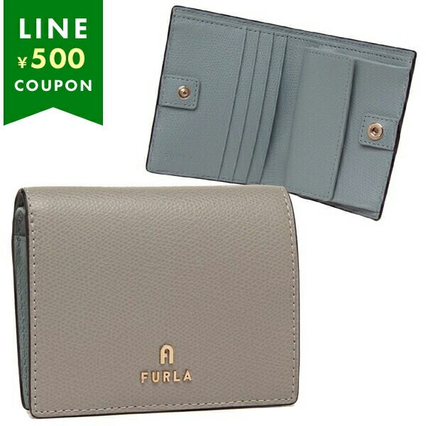 FURLA 二つ折り財布 カーキ FURLA フルラ 財布 レディース 2つ折り 折財布 コンパクト