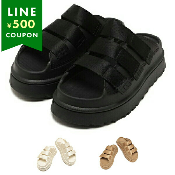 UGG キャップトレイル ロゴ スライド プラットフォーム サンダル UGG キャップトレイル ロゴ スライド プラットフォーム サンダル