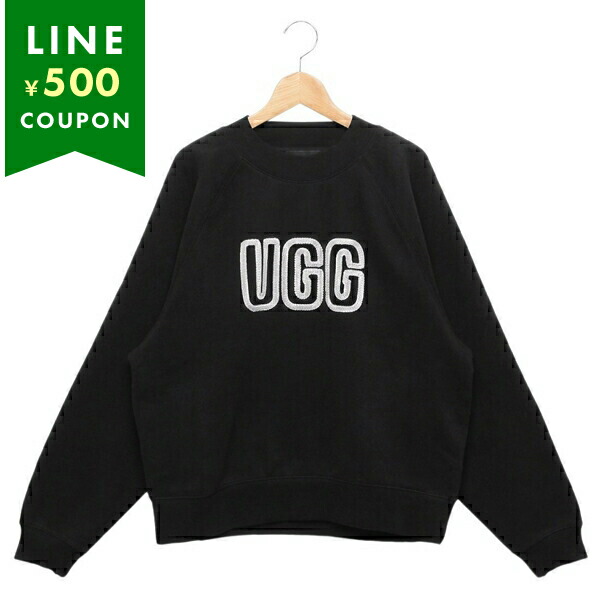 UGG アグ トレーナー スウェット ブラック UGG Australia アグ トレーナー メンズ スウェット ロゴ 裏起毛