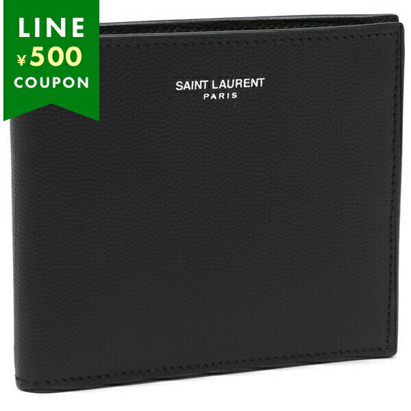 値下げ中‼️Saint Laurent ブラック二つ折り財布 サンローラン SAINT LAURENT 財布 二つ折り財布 折りたたみ財布