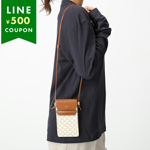 セリーヌ ショルダーバッグ トリオンフ フォンポーチ ホワイト レディース CELINE 10G332CQD 01TA