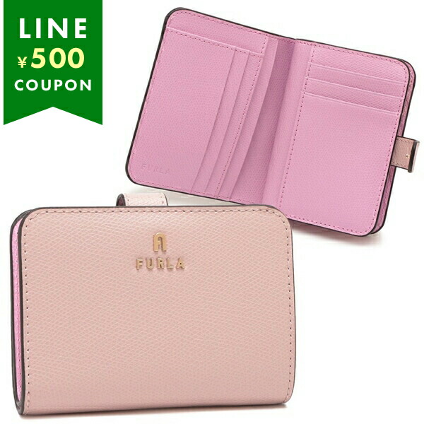 楽天市場】フルラ 二つ折り財布 カメリア ピンク レディース FURLA