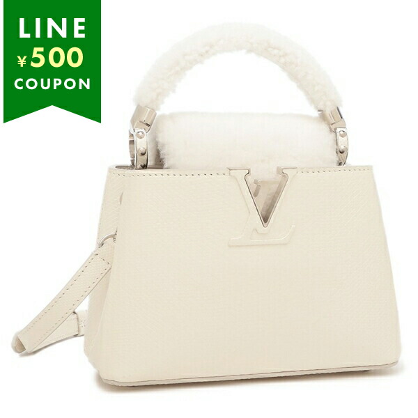 ルイヴィトン ハンドバッグ ショルダーバッグ カプシーヌミニ LVロゴ ミニバッグ ホワイト レディース LOUIS VUITTON M11774
