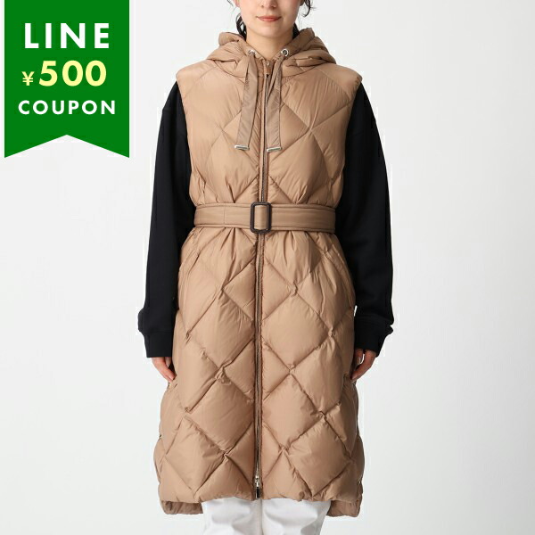 マックスマーラ ダウンジャケット コート ザキューブ トレギル ロングダウンベスト ジレ ブラウン レディース Max Mara 2529296075600 040