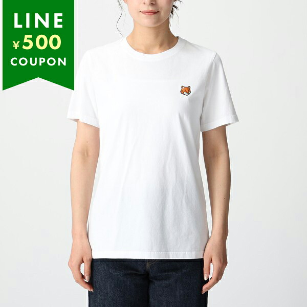 メゾンキツネ Tシャツ カットソー フォックスヘッド ホワイト レディース MAISON KITSUNE PW00113 KJ7026 P100 10,350円