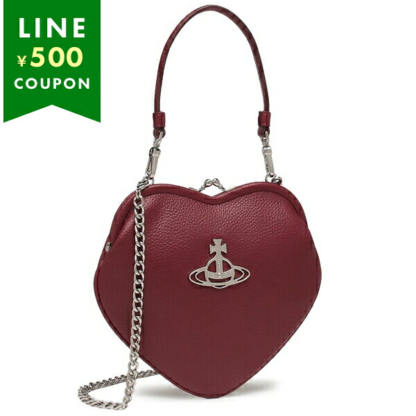 ヴィヴィアンウエストウッド ハンドバッグ ショルダーバッグ がま口 レッド レディース VIVIENNE WESTWOOD 4B010004W S000D H407