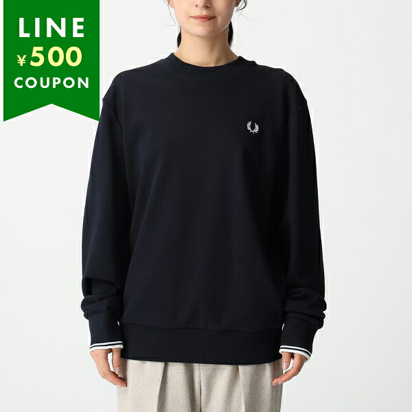 フレッドペリー スウェット トレーナー ネイビー ホワイト メンズ レディース ユニセックス FRED PERRY M7535 248｜AXES（アクセス）店