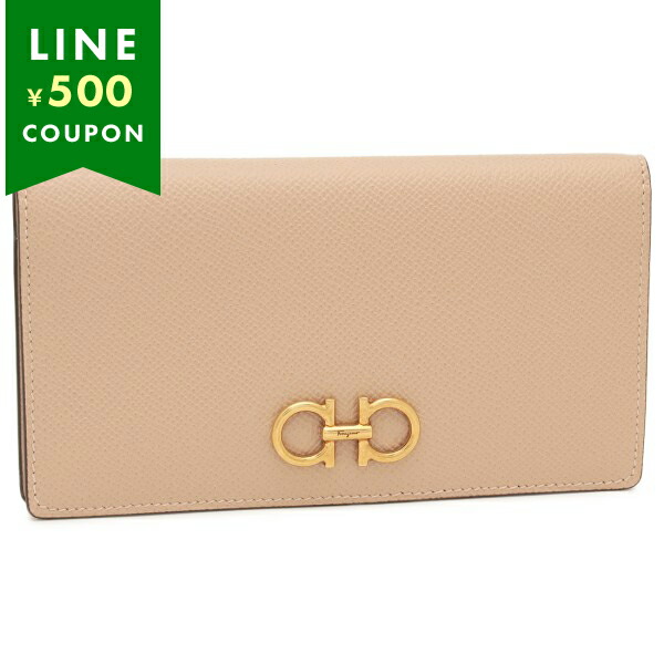 フェラガモ 長財布 ガンチーニ ベージュ レディース FERRAGAMO 22D779 0752757
