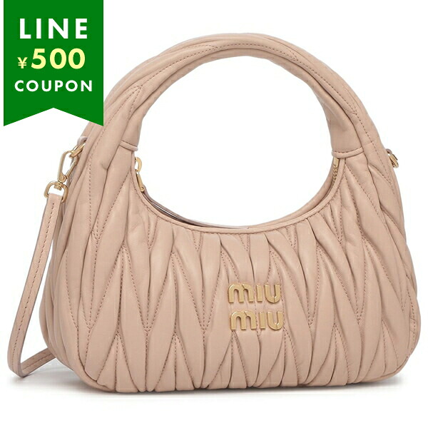 ミュウミュウ ハンドバッグ ショルダーバッグ ワンダー マテラッセ ホーボーバッグ ピンク レディース MIU MIU 5BC125V AN88 F0236