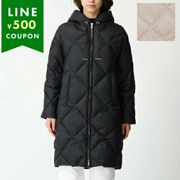 マックスマーラ ダウンジャケット コート ザキューブ トレフェ ロングダウン ジレ レディース Max Mara 2529496045600 THE CUBE TREFE DOWN JACKET IN IRIDESCENT WATER BLACK 撥水 キルティング