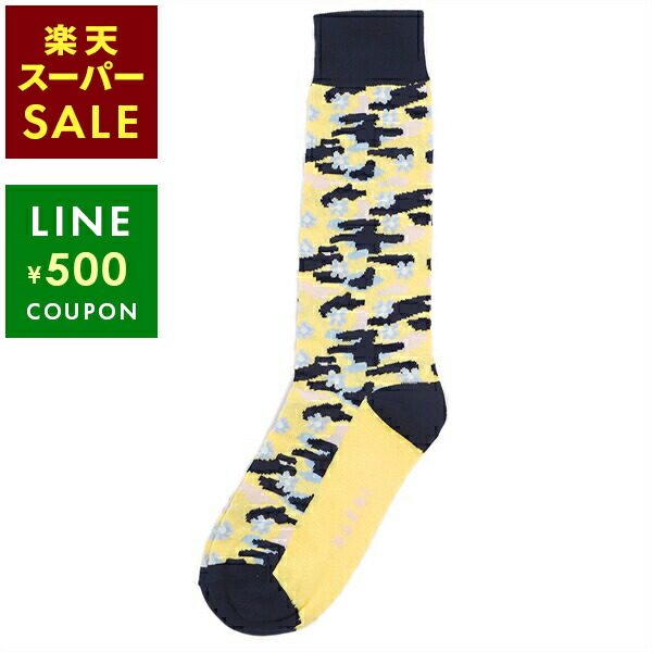 【楽天市場】【P10倍 6/5 0時～6/6 10時】マルニ 靴下 ソックス イエロー ネイビー マルチ レディース MARNI