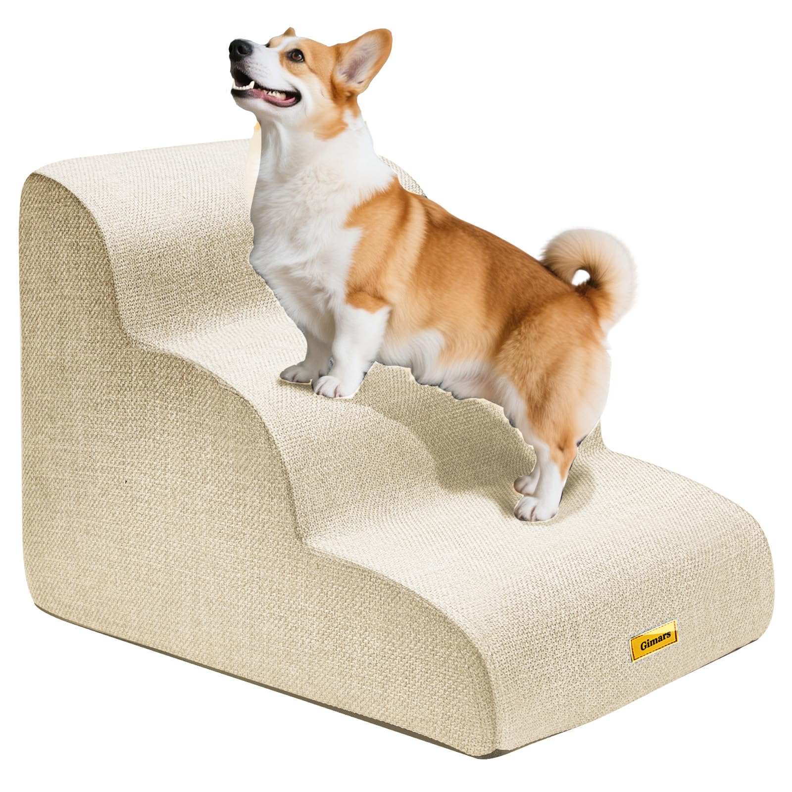 犬 階段 3段タイプ 30高密度リバウンドスポンジ 小型犬?高齢犬用 ドッグステップ ソファ?ベッド用 滑り止め付き 洗えるカバー