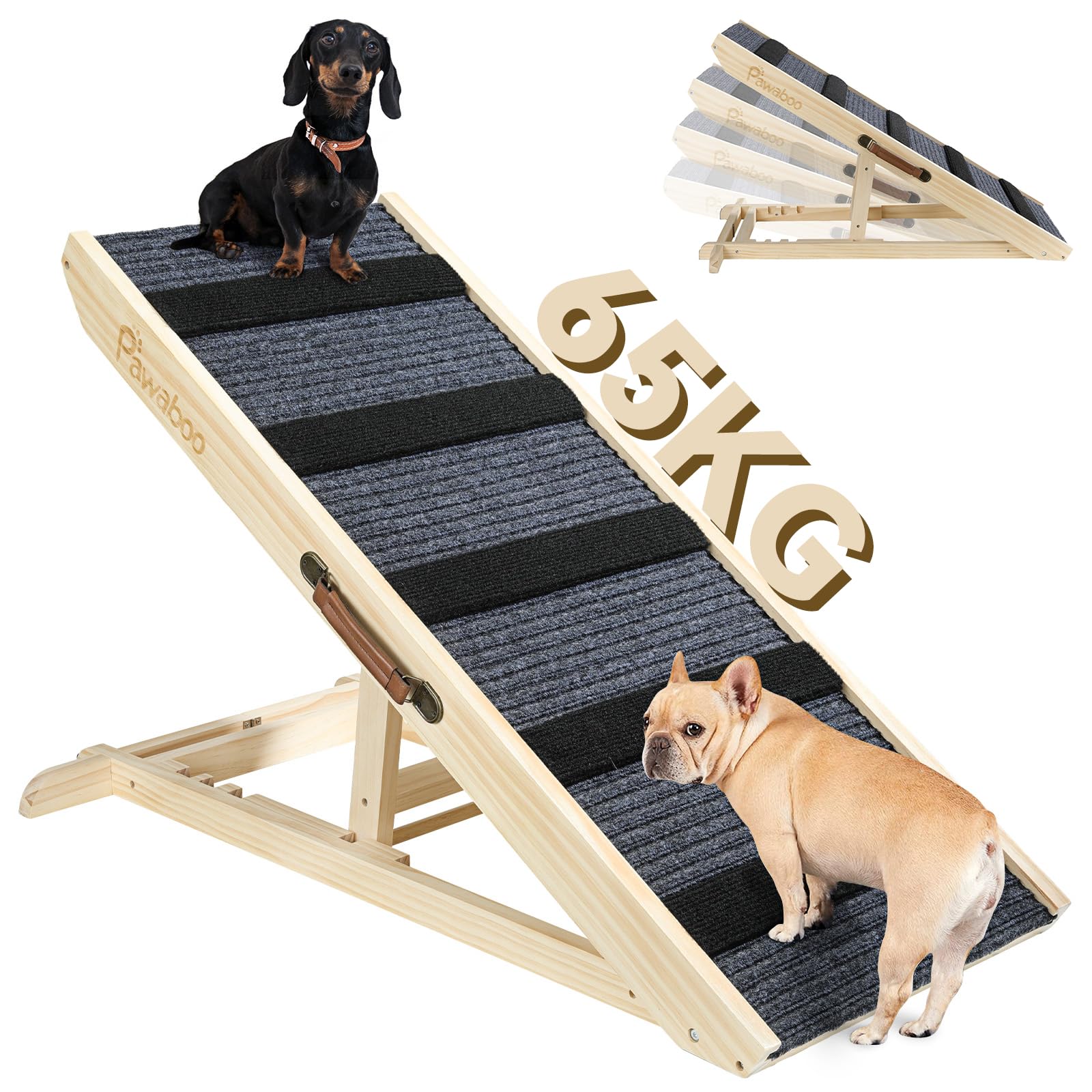 ペットスロープ 高さ57 ペットステップ 4段調節 小型犬用 中型犬用 大型犬用 坂状 高さ調節可能 段差がない 安定 滑り止め