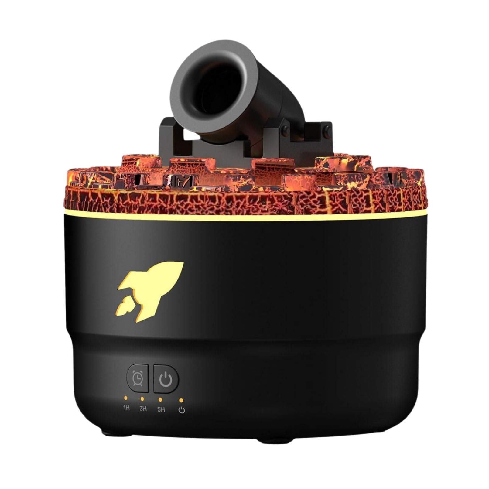砲弾式ミスト 加湿器 砲台型 給電式 保湿 卓上 小型 乾燥対策 静音 アロマセラピー インテリア リビング 寝室 (ブラック)