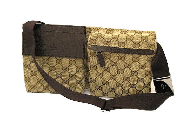 Gucci Original Gg Bag Body Beige Dark Brown 28566r Ftasr 8588