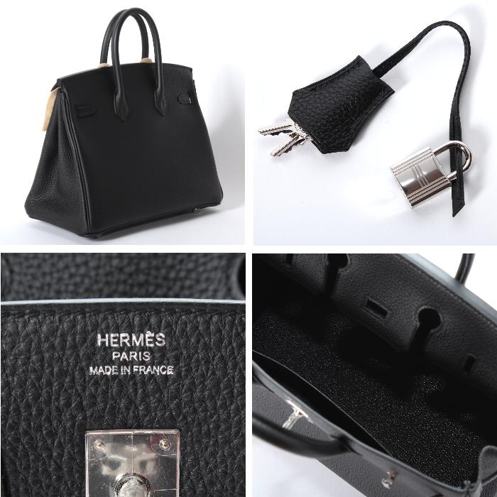 Cuore Hermes Birkin 25 Cm There Silver Bracket By 2017 Hermes Birkin 25 Cm There Silver Bracket By 2017 Making Bag Rare Black Togo Leather