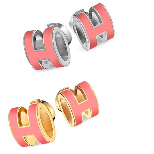 Cuore Hermes Earrings Pink Pop H Ash H608001fp34 Silver Hermes Earrings Pink Pop H Ash H608001fp34 Silver H608001f34 Gold