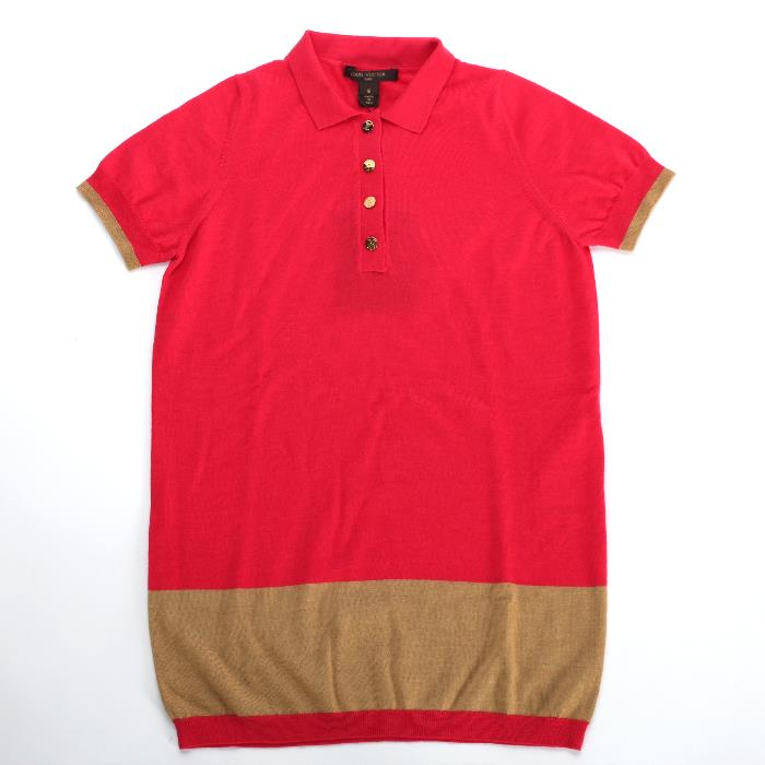 【エントリーpt5倍】【売れ筋】LOUIS VUITTON ルイヴィトン お坊っちゃん キッズ 衣裳 RW112E #8A 赤いことベージュ 半袖スポーツシャツ カシミヤ 寄せあわせ ちびっ子服 【新品・未当て嵌める・定め事品】
