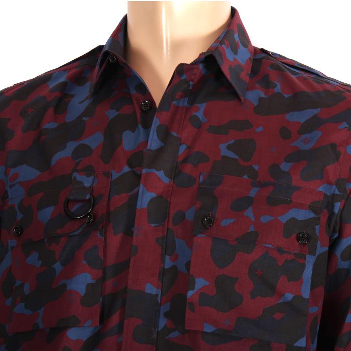 CUORE: LOUIS VUITTON Louis Vuitton-limited long sleeves shirt red camouflage camouflage 1A10TG ...