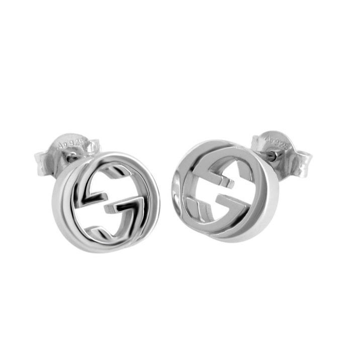 Cuore Gucci 356289 J8400 0702 Interlocking G Stud Earring Gucci 356289 J8400 0702 Interlocking G Stud Earring Silver