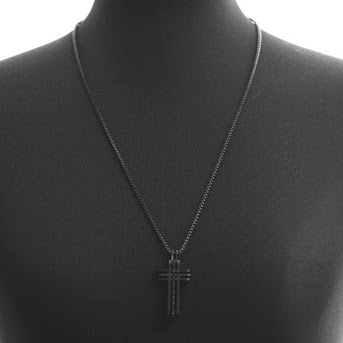 Swarovski Men Collection 5070473 Bengal Cross Black Motif Crystal Pendant Necklace - Swarovski Bengal Cross Black Pendant Swarovski Men Collection 5070473 Bengal Cross Black Motif Crystal Pendant Necklace - Swarovski Bengal Cross Black Pendant