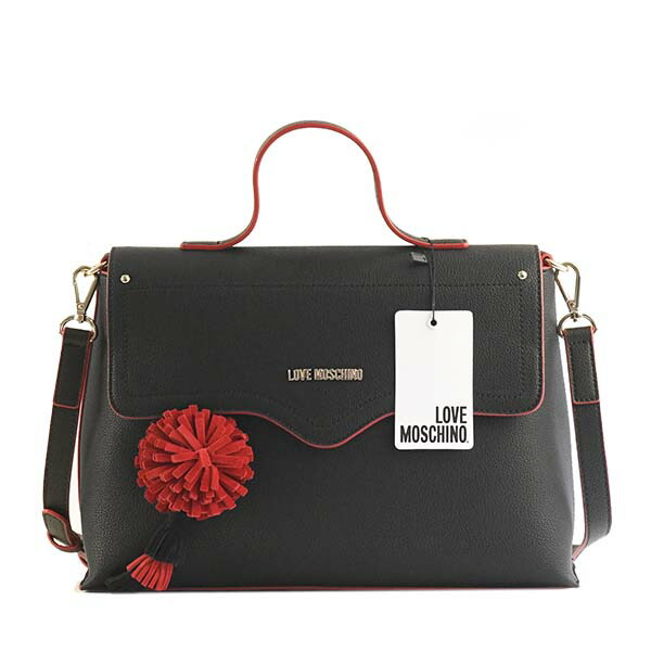 LOVE Moschino Womens Pom Pom Tote
